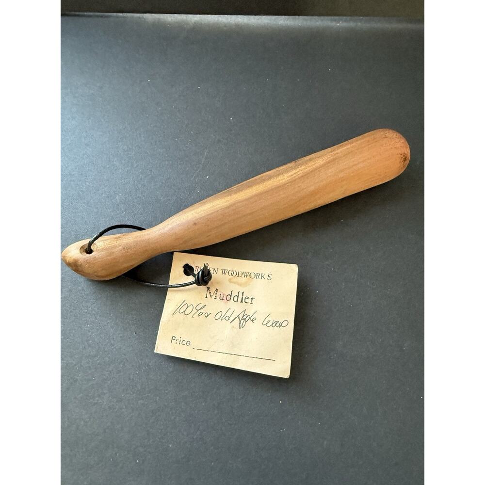 Handcrafted Apple Wood Muddler Handcarved Cottagecore Farmhouse New